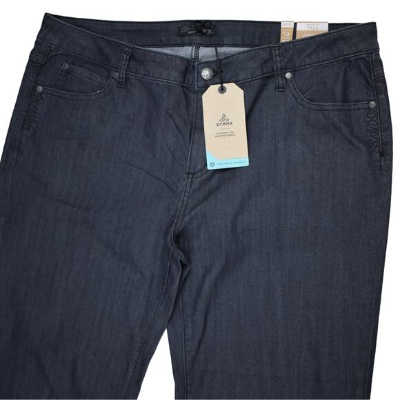 NWT Prana Jada stretch denim jean dark charcoal gray mid-rise sz sz 18 tall - Picture 4 of 10